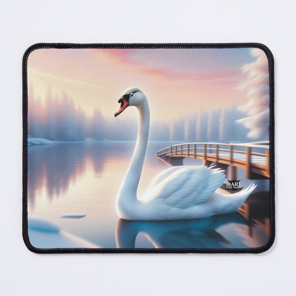 Item preview, Elegant Swan On Frozen Lake designed and sold by Mary The Vamp.