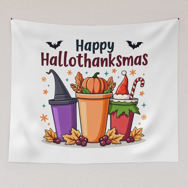 Item preview, happy hallothankmas designed and sold by VividDripCo.