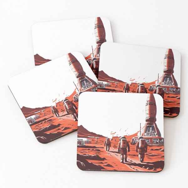 Item preview, Humans On Their Way to Live On Mars designed and sold by AiArtestry.
