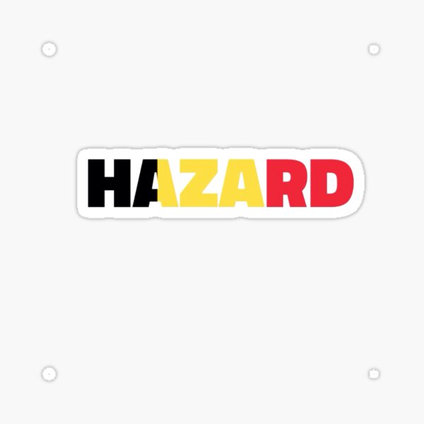 "Hazard" Sticker for Sale by BigRedDot Redbubble