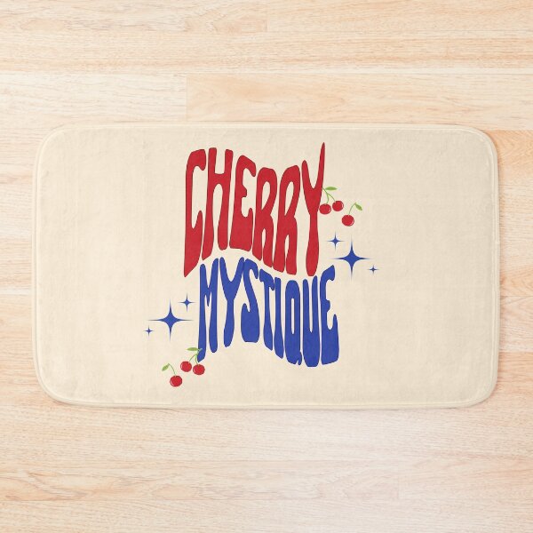 Artikelvorschau, Vintage Cherry Mystique welliger Text mit Kirschen und funkelt entworfen und verkauft von cherrytheory.