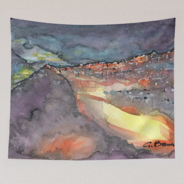Item preview, Hillside Town at Night designed and sold by Gregg Brown.