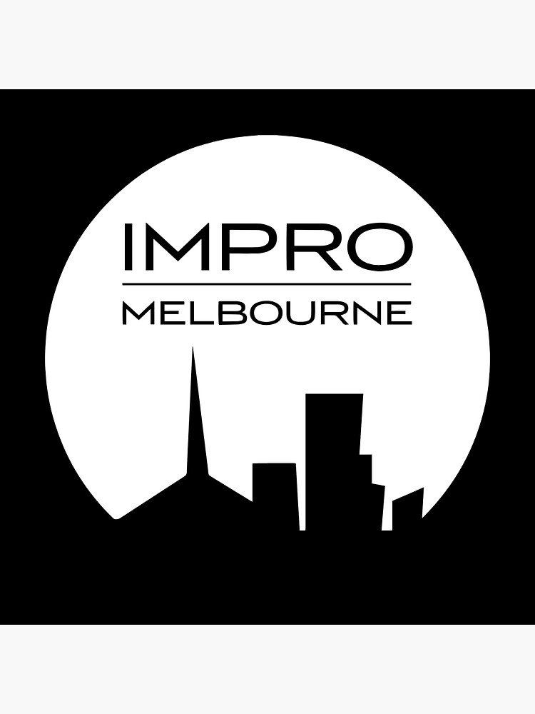 Thumbnail 3 of 3, Sticker, IM Logo [White] designed and sold by ImproMelbourne.