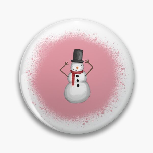 Item preview, Cute Happy Snowman in Pink designed and sold by stewedtomatoes.