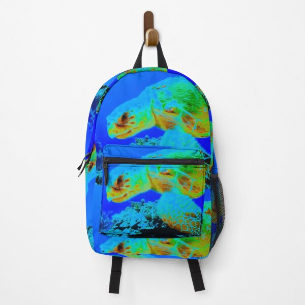 Item preview, Psychedelic Neon Blue and Green Sea Turtle Painting designed and sold by Yogibear & Rachelle .