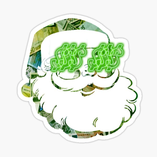 Vista previa del artículo con la obra «$Anta Clau$», diseñado y vendido por WakeyWavy101.