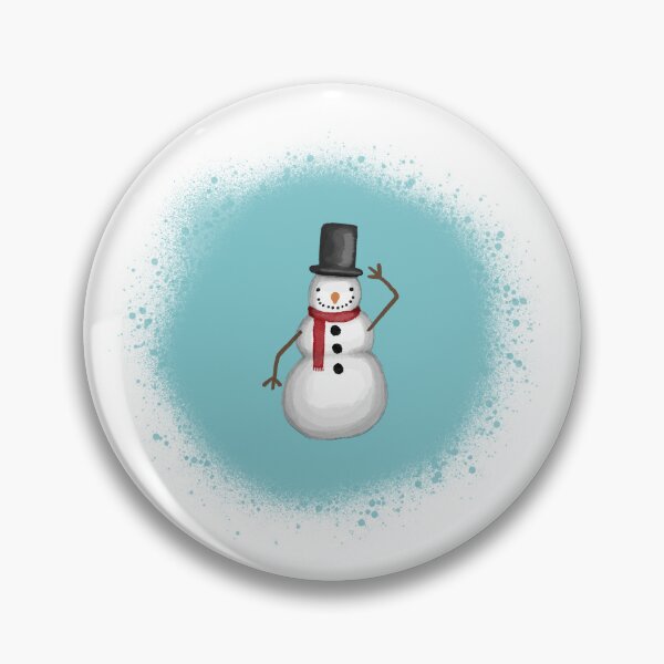 Item preview, Happy Snowman In Blue designed and sold by stewedtomatoes.