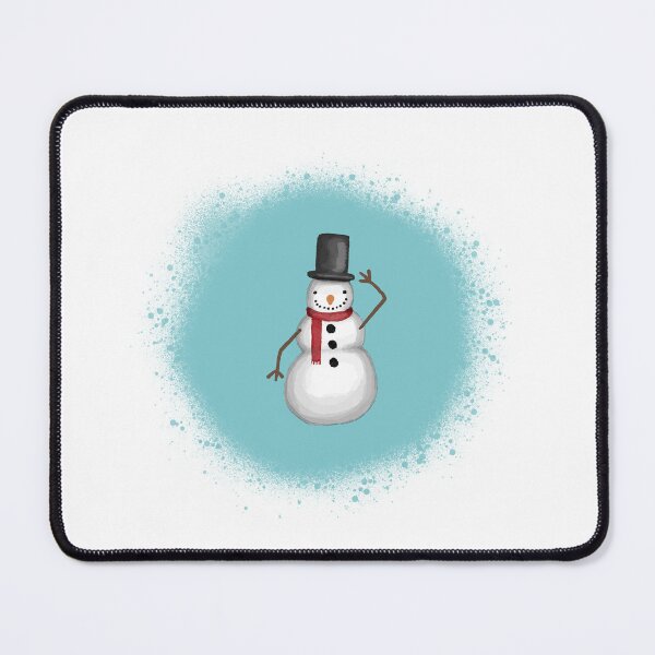 Item preview, Happy Snowman In Blue designed and sold by stewedtomatoes.