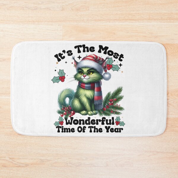 Item preview, Cute Green Cat It’s The Most Wonderful Time Of The Year Christmas Xmas Holiday designed and sold by Har-vee.