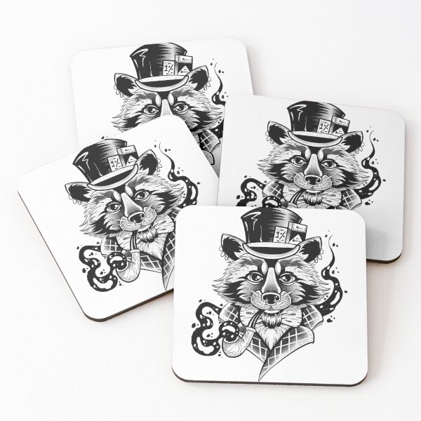 Item preview, Vintage Rococo style raccoon designed and sold by 7Delamancha.