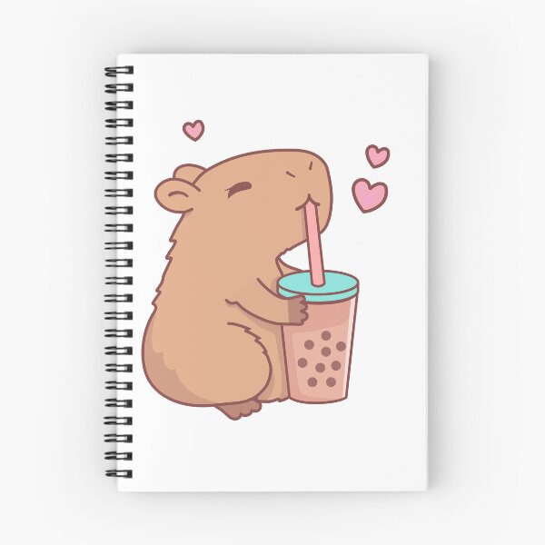 Item preview, Cute Capybara Loves Boba Tea designed and sold by EpochEchoes.
