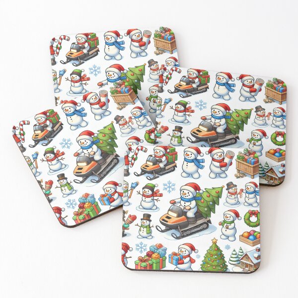 Item preview, Snowman Enjoying Christmas Activities designed and sold by CeammiShop.