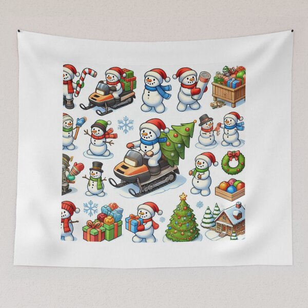 Item preview, Snowman Enjoying Christmas Activities designed and sold by CeammiShop.