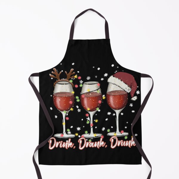 Item preview, Drink drank drunk Christmas wine glasses designed and sold by Heaven Welch.