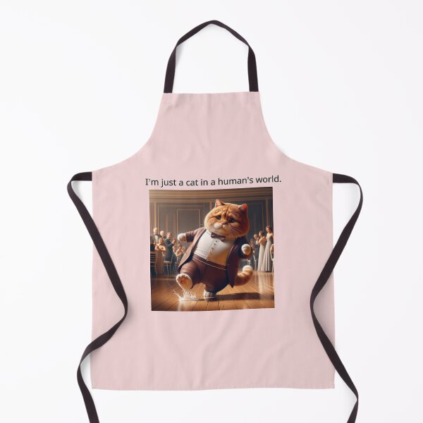 Item preview, Playful Ginger Cat in Human-Like Attire: 'I Am Just a Cat in a Human's World' - A Creative and Fun Image for Cat Lovers designed and sold by AlwaysHome.