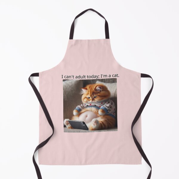 Item preview, Whimsical Ginger Cat in Human-Like Outfit: 'I Am Just a Cat in a Human's World' - A Charming Capture for Cat Enthusiasts designed and sold by AlwaysHome.