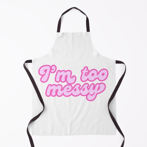 Item preview, "I'm too messy" minimalistic pink text quote designed and sold by ha11e11.