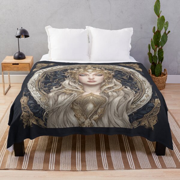 Item preview, White Elf, Elf girl, Girl, Anime, fantasy, astarion girl, magic, designed and sold by GOLDENGARDENART.