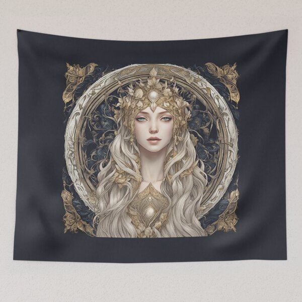 Item preview, White Elf, Elf girl, Girl, Anime, fantasy, astarion girl, magic, designed and sold by GOLDENGARDENART.