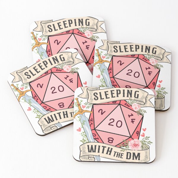 Item preview,  Sleeping With The Dungeon Master Cute D20 Dnd Dice With Flowers And Sword designed and sold by KamDouglase.