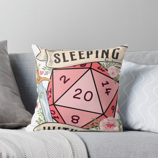 Item preview,  Sleeping With The Dungeon Master Cute D20 Dnd Dice With Flowers And Sword designed and sold by KamDouglase.