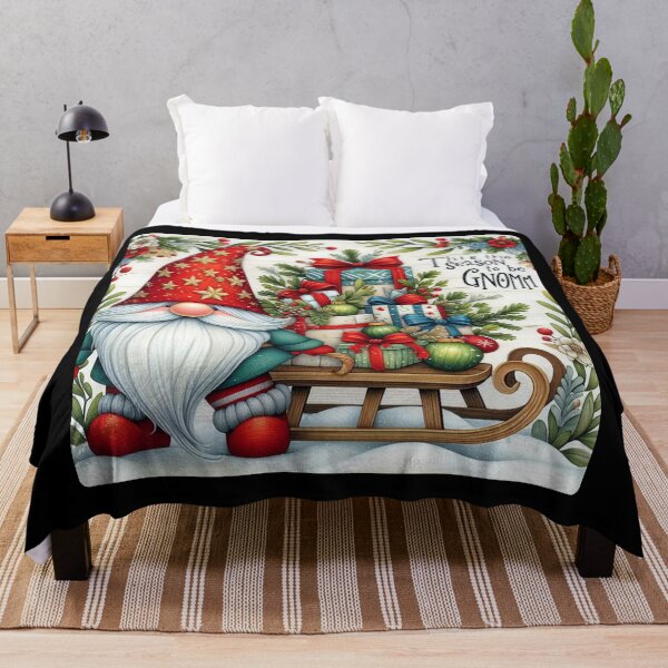 Item preview, Festive Gnome Holiday Design - Sled Full of Gifts and Greenery designed and sold by drip.design.co.