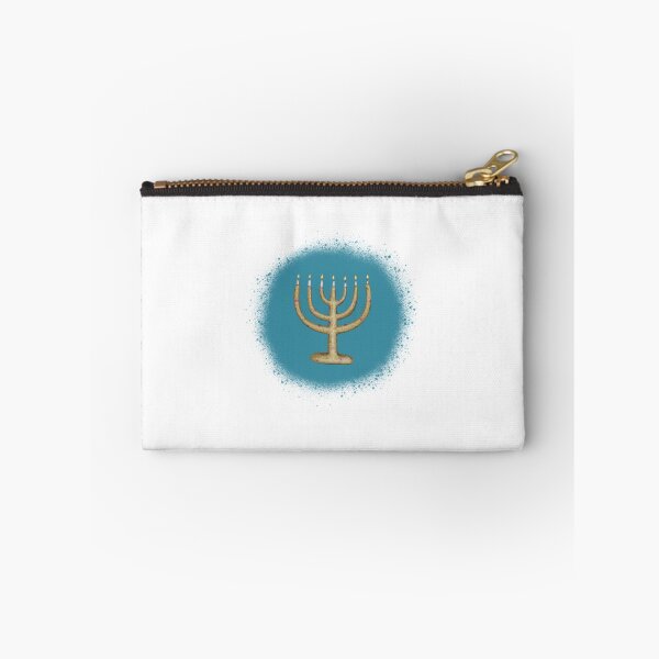 Item preview, Menorah on Blue Background Hanukkah Illustration designed and sold by stewedtomatoes.