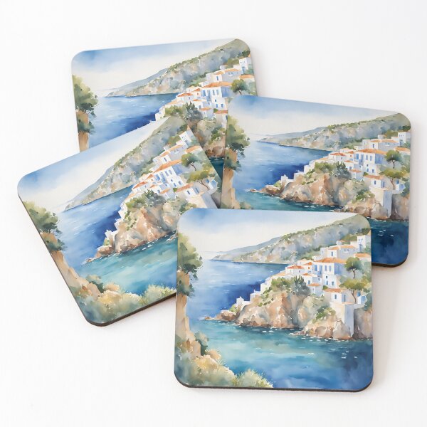 Item preview, European Coast Summer Seascape Landscape designed and sold by SeaStarAlex.