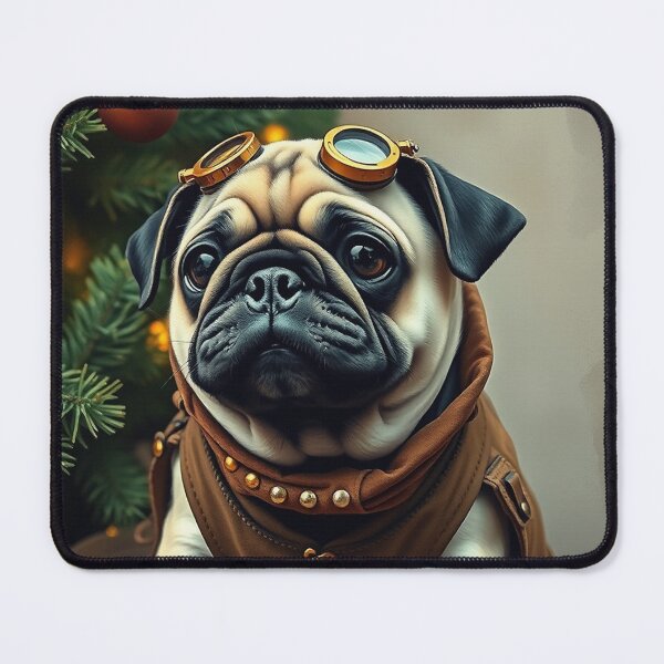 Item preview, Steampunk Pug Dog Portrait II designed and sold by Skye Ryan-Evans.