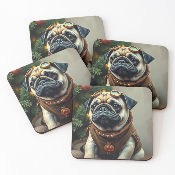 Item preview, Steampunk Pug Dog Portrait II designed and sold by Skye Ryan-Evans.