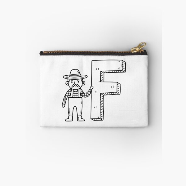 Item preview, Illustration of Letter F Beside Farmer designed and sold by rasagamastore.