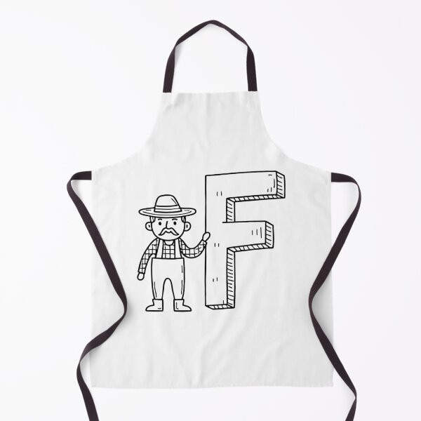 Item preview, Illustration of Letter F Beside Farmer designed and sold by rasagamastore.