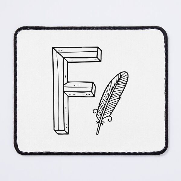 Item preview, Illustration of Letter F Beside Feather designed and sold by rasagamastore.