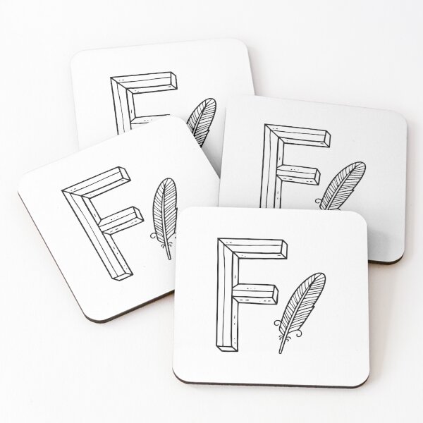 Item preview, Illustration of Letter F Beside Feather designed and sold by rasagamastore.