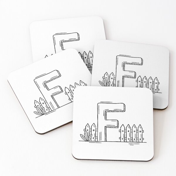 Item preview, Illustration of Letter F Beside Fence designed and sold by rasagamastore.