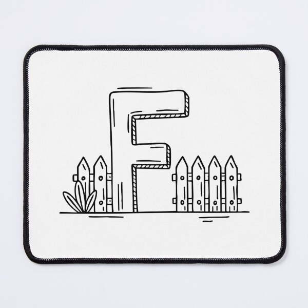 Item preview, Illustration of Letter F Beside Fence designed and sold by rasagamastore.