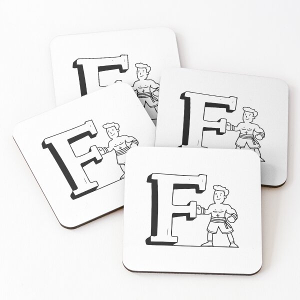 Item preview, Illustration of Letter F Beside Fighter designed and sold by rasagamastore.