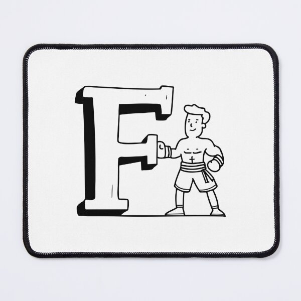Item preview, Illustration of Letter F Beside Fighter designed and sold by rasagamastore.