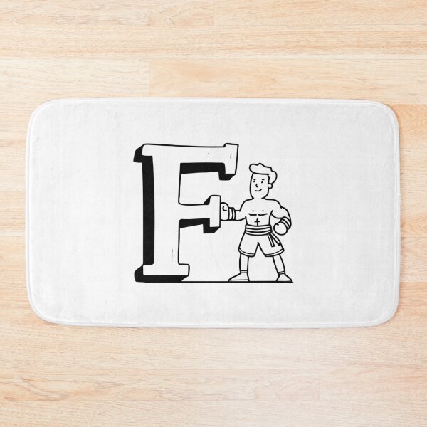 Item preview, Illustration of Letter F Beside Fighter designed and sold by rasagamastore.
