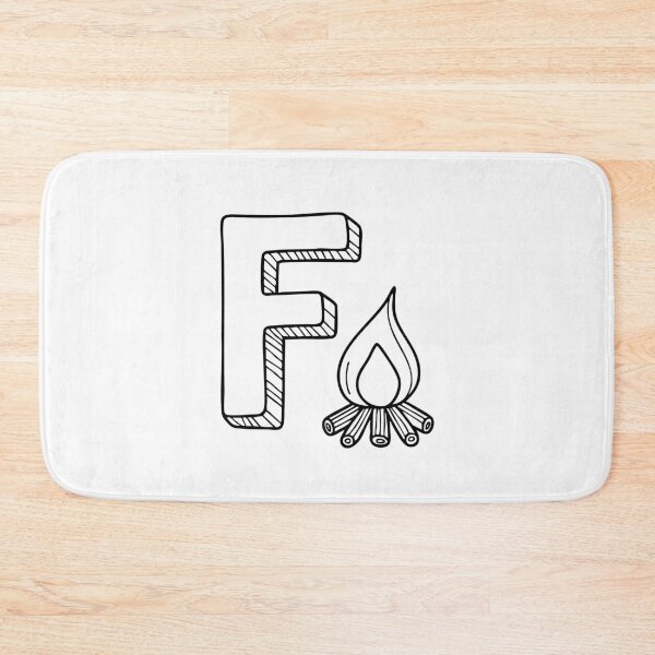 Item preview, Illustration of Letter F Beside Fire designed and sold by rasagamastore.