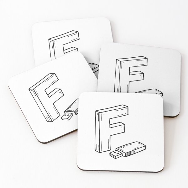 Item preview, Illustration of Letter F Beside Flashdrive designed and sold by rasagamastore.