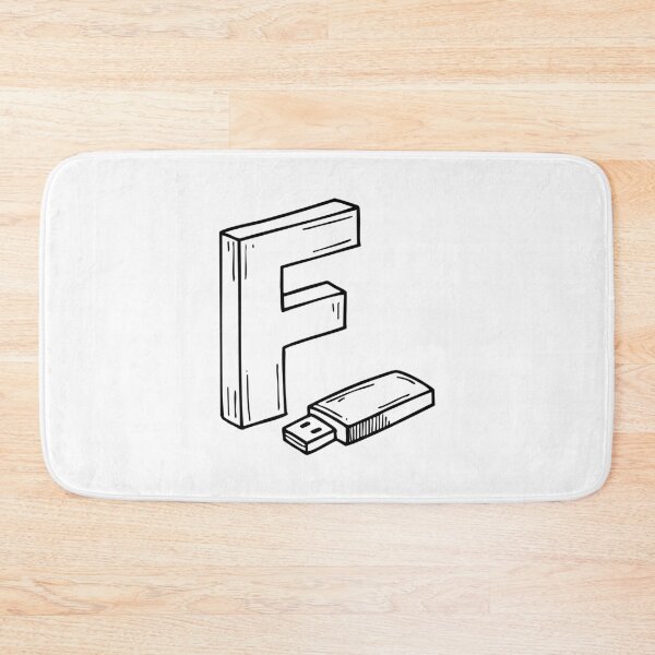 Item preview, Illustration of Letter F Beside Flashdrive designed and sold by rasagamastore.