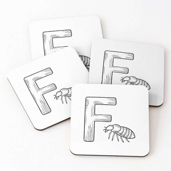 Item preview, Illustration of Letter F Beside Flea designed and sold by rasagamastore.