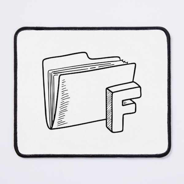 Item preview, Illustration of Letter F Beside Folder designed and sold by rasagamastore.
