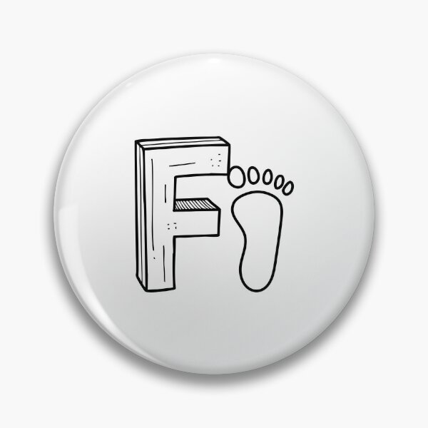 Item preview, Illustration of Letter F Beside Foot designed and sold by rasagamastore.