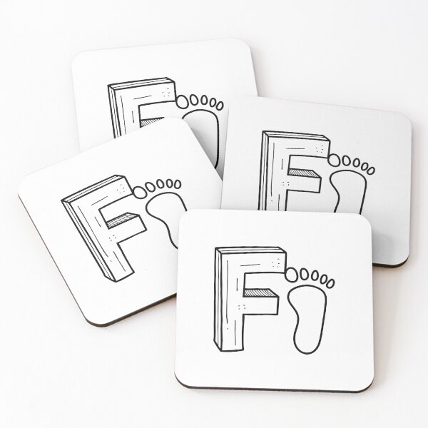Item preview, Illustration of Letter F Beside Foot designed and sold by rasagamastore.
