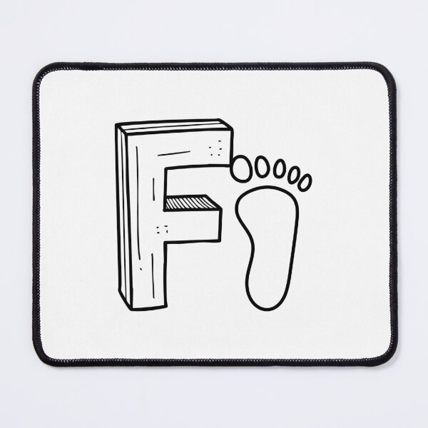Item preview, Illustration of Letter F Beside Foot designed and sold by rasagamastore.