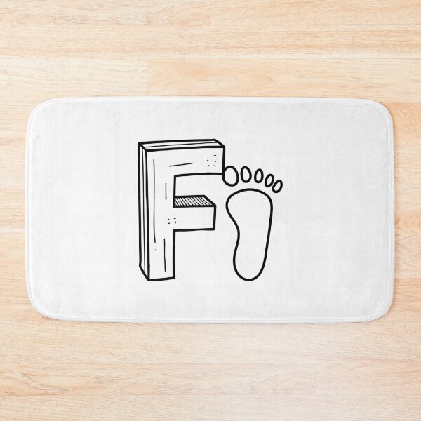 Item preview, Illustration of Letter F Beside Foot designed and sold by rasagamastore.