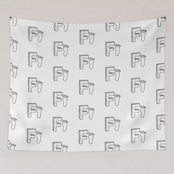 Item preview, Illustration of Letter F Beside Foot designed and sold by rasagamastore.