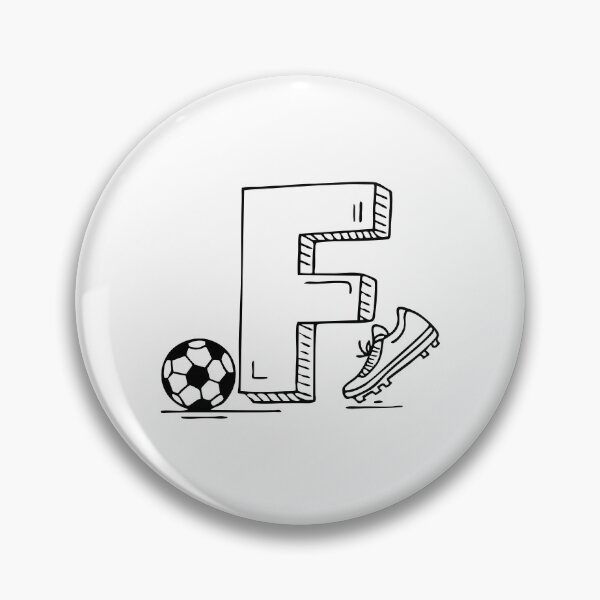 Item preview, Illustration of Letter F Beside Football designed and sold by rasagamastore.
